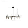 WOMO Adjustable Candelabra Chandelier-WM2038 thumbnail