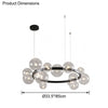 WOMO Circular Glass Bubble Chandelier-WM2292 thumbnail