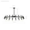 WOMO Adjustable Candelabra Chandelier-WM2038 thumbnail