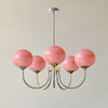 WOMO Pink Glass Globe Arm Chandelier-WM2052 thumbnail