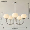 WOMO Pink Glass Globe Arm Chandelier-WM2052 thumbnail