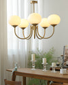 WOMO Pink Glass Globe Arm Chandelier-WM2052 thumbnail