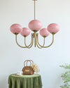 WOMO Pink Glass Globe Arm Chandelier-WM2052 thumbnail