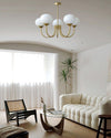 WOMO Pink Glass Globe Arm Chandelier-WM2052 thumbnail