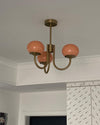 WOMO Pink Glass Globe Arm Chandelier-WM2052 thumbnail