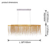 WOMO Fringe Linear Chandelier-WM2062b thumbnail