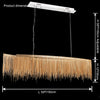 WOMO Fringe Linear Chandelier-WM2062b thumbnail
