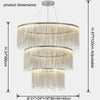 WOMO Tiered Fringe Chandelier-WM2062c thumbnail