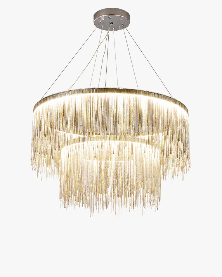 WOMO Tiered Fringe Chandelier-WM2062c