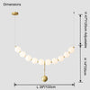 WOMO Pearl Brass Globe Dining Room Chandelier-WM2102b thumbnail