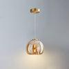 WOMO Smoked/Amber Blown Glass Pendant Light-WM2108 thumbnail