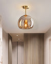 WOMO Smoked/Amber Blown Glass Pendant Light-WM2108 thumbnail