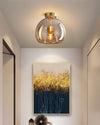 WOMO Smoked/Amber Blown Glass Pendant Light-WM2108 thumbnail