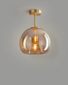 WOMO Smoked/Amber Blown Glass Pendant Light-WM2108 thumbnail