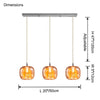WOMO Colored Glass Multi Pendant Chandelier-WM2111a thumbnail