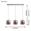 WOMO Colored Glass Multi Pendant Chandelier-WM2111a thumbnail