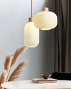 WOMO Ribbed Milk Glass Lantern Pendant Light-WM2115 thumbnail
