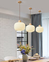 WOMO Ribbed Milk Glass Lantern Pendant Light-WM2115 thumbnail