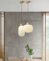 WOMO Ribbed Milk Glass Lantern Pendant Light-WM2115 thumbnail