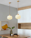 WOMO Ribbed Milk Glass Lantern Pendant Light-WM2115 thumbnail