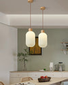 WOMO Ribbed Milk Glass Lantern Pendant Light-WM2115 thumbnail