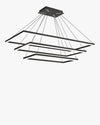 WOMO Black Tiered Rectangular Chandelier-WM2120 thumbnail