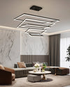 WOMO Black Tiered Rectangular Chandelier-WM2120 thumbnail