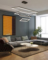 WOMO Black Tiered Rectangular Chandelier-WM2120 thumbnail