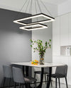 WOMO Black Tiered Rectangular Chandelier-WM2120 thumbnail