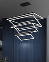 WOMO Black Tiered Rectangular Chandelier-WM2120 thumbnail
