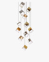 WOMO Ice Cube Textured Glass Chandelier-WM2150 thumbnail