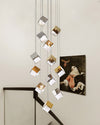 WOMO Ice Cube Textured Glass Chandelier-WM2150 thumbnail