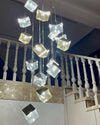 WOMO Ice Cube Textured Glass Chandelier-WM2150 thumbnail