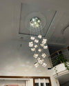 WOMO Ice Cube Textured Glass Chandelier-WM2150 thumbnail