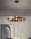 WOMO Iceberg Round Black Gold Chandelier-WM2183 thumbnail