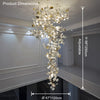 WOMO Ginkgo Long Cascading Foyer Chandelier-WM2206 thumbnail
