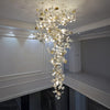 WOMO Ginkgo Long Cascading Foyer Chandelier-WM2206 thumbnail