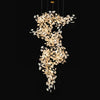 WOMO Ginkgo Long Cascading Foyer Chandelier-WM2206 thumbnail