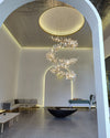 WOMO Ginkgo Long Cascading Foyer Chandelier-WM2206 thumbnail