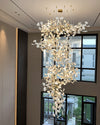 WOMO Ginkgo Long Cascading Foyer Chandelier-WM2206 thumbnail