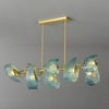 WOMO Peacock Blue Art Glass Linear Chandelier-WM2213c thumbnail