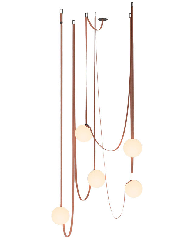 WOMO Globe Leather Chandelier-WM2311
