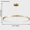 WOMO Circular Led Brass Chandelier-WM2357 thumbnail