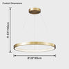 WOMO Circular Led Brass Chandelier-WM2357 thumbnail