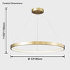 WOMO Circular Led Brass Chandelier-WM2357 thumbnail
