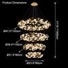 WOMO Circular Tiered Gingko Chandelier-WM2427 thumbnail