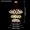 WOMO Circular Tiered Gingko Chandelier-WM2427 thumbnail