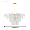 WOMO Textured Glass Disc Chandelier-WM2477 thumbnail