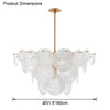 WOMO Textured Glass Disc Chandelier-WM2477 thumbnail