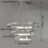 WOMO Tiered Circular Led Crystal Chandelier-WM2491b thumbnail
